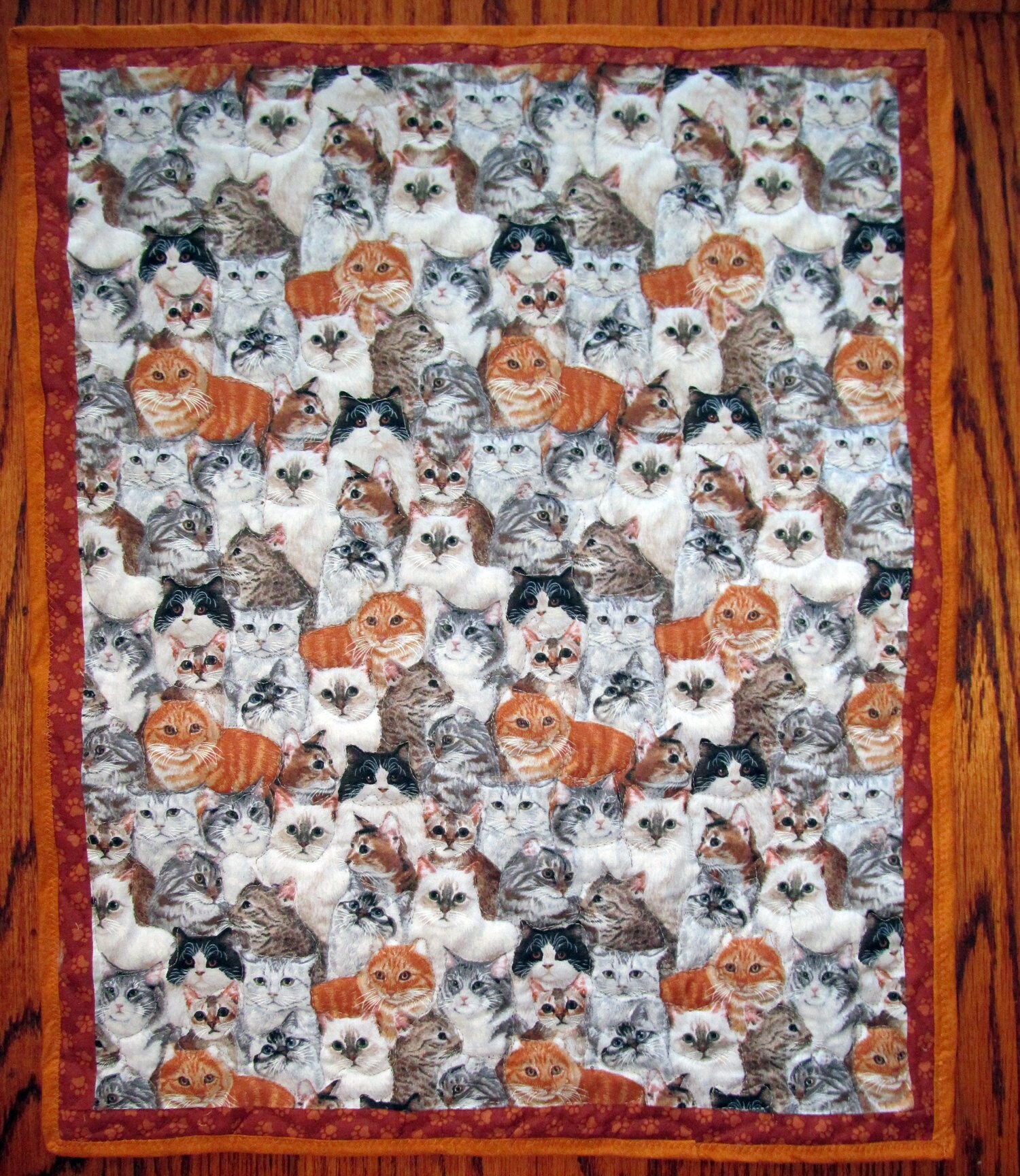 Cat Quilt Pet Quilt Calico grey striped White Black and Etsy