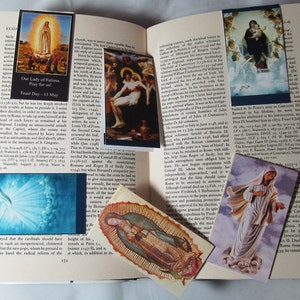 6 Bookmarks - Magnet Bookmarks of the Religious series (BO-04) 6 in ea packet, magnetic, Bookmark,Blessed Virgin Mary image 2