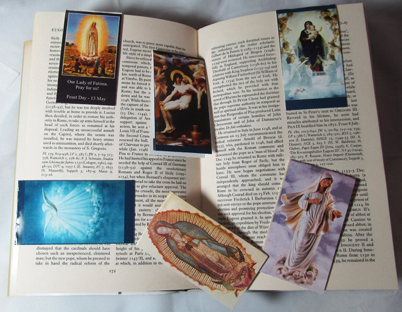 6 Bookmarks - Magnet Bookmarks of the Religious series (BO-04) 6 in ea packet, magnetic, Bookmark,Blessed Virgin Mary image 2