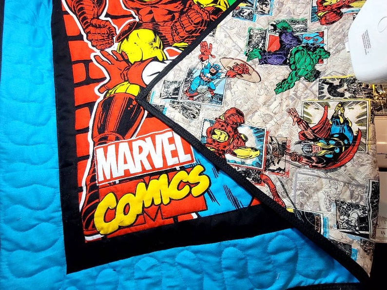 Marvel Avengers Quilt marvel Comics Boy Quilt Etsy