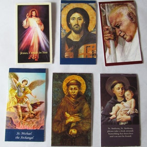 6 Bookmarks - Magnet Bookmarks - Religious series (BO-05) 6 in ea packet, magnetic,Jesus Christ, St Michael ArchAngel