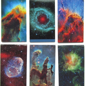 6 Bookmarks - Magnet Bookmarks -Nebula series 2, variety, 6 in ea packet, Nebula, space, universe, cosmos, galaxy, BO-19