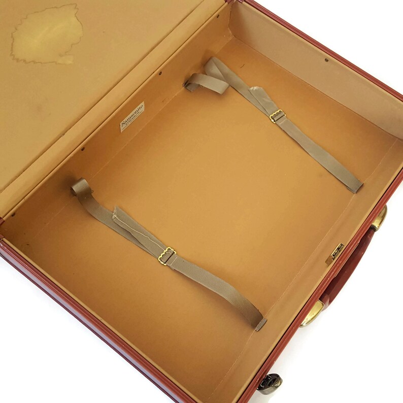 Vintage Samsonite Brown Suitcase 50s Hardside Suitcase Etsy