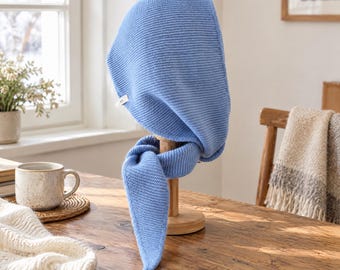 Sciarpa con cappuccio in maglia 100% lana – Cappello invernale all'uncinetto, passamontagna fatto a mano, moda invernale