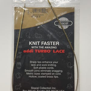 Skacel Knit Faster addi TURBO LACE Circular Knitting Needles 16&quot; (40cm) - Various Sizes