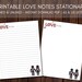 Love Notes Printable Stationery Paper / Valentine Printable Stationary ...