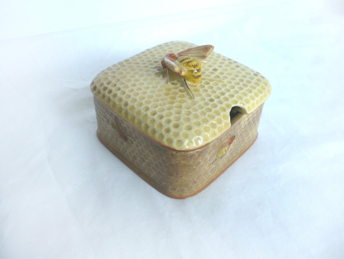 Vintage honey pot Marutomoware honey pot 1930s jam or Etsy