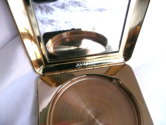 Vintage Avon powder compact - Avon square texture… - image 6