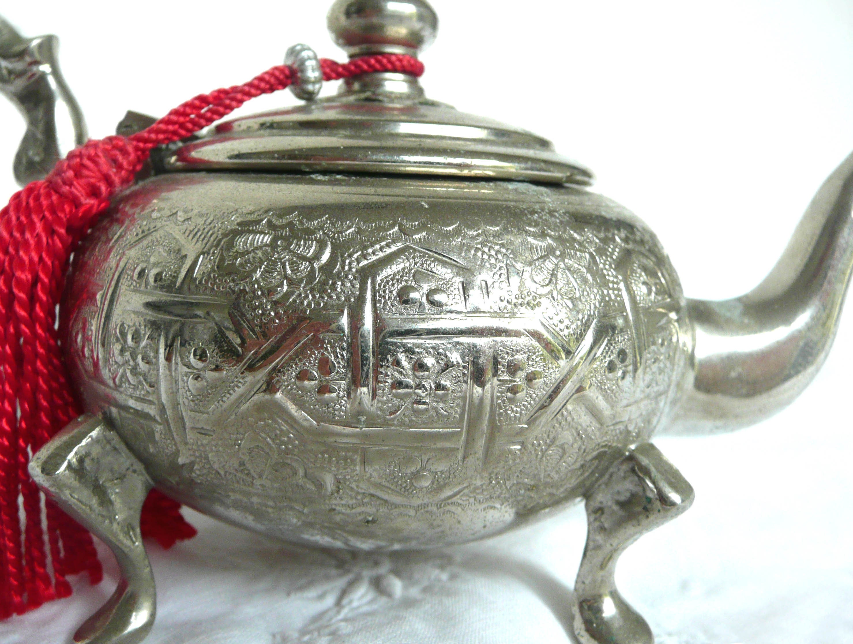 Vintage Silver Plated Teapot Royal Ascot Oriental Style Teapot