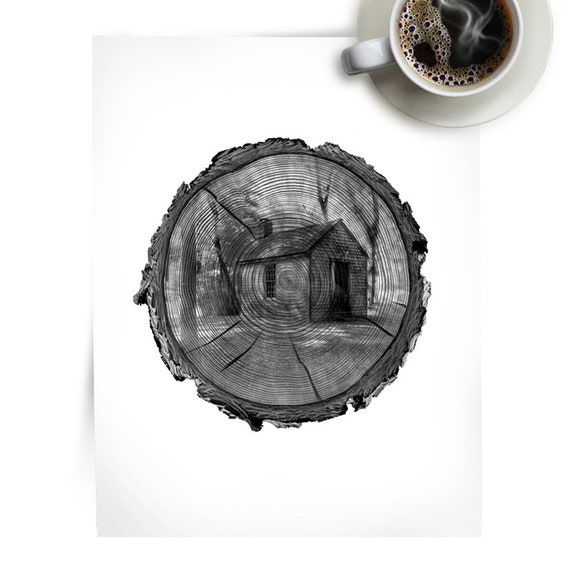 Thoreau Print Henry David Thoreau Tree Ring Art Nature Art Etsy