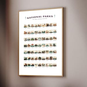 National park poster—In trending modern earth tones — natural colors and clean design for today's modern living.