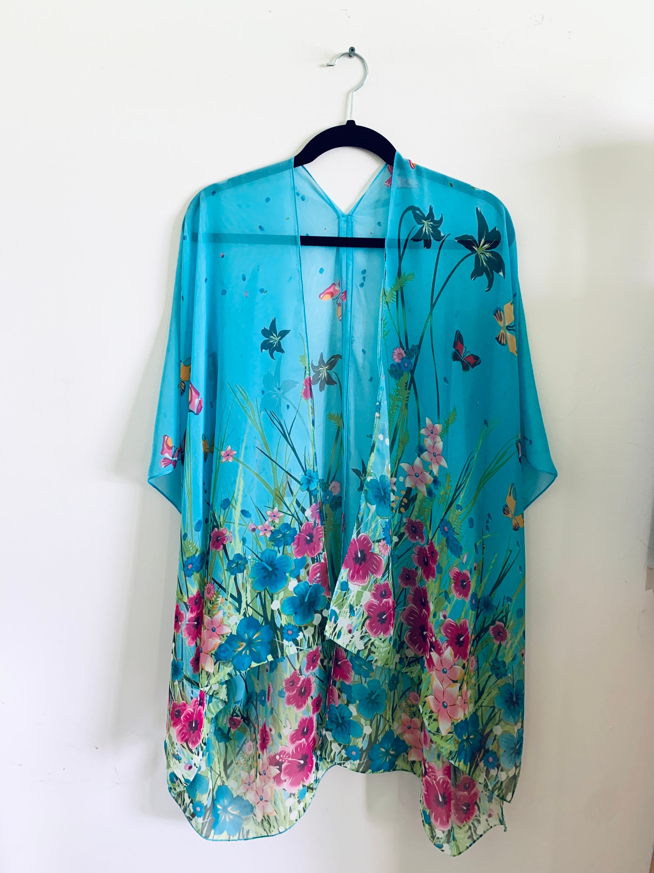 Short Bohemian Moon Kimono - Deep Blue