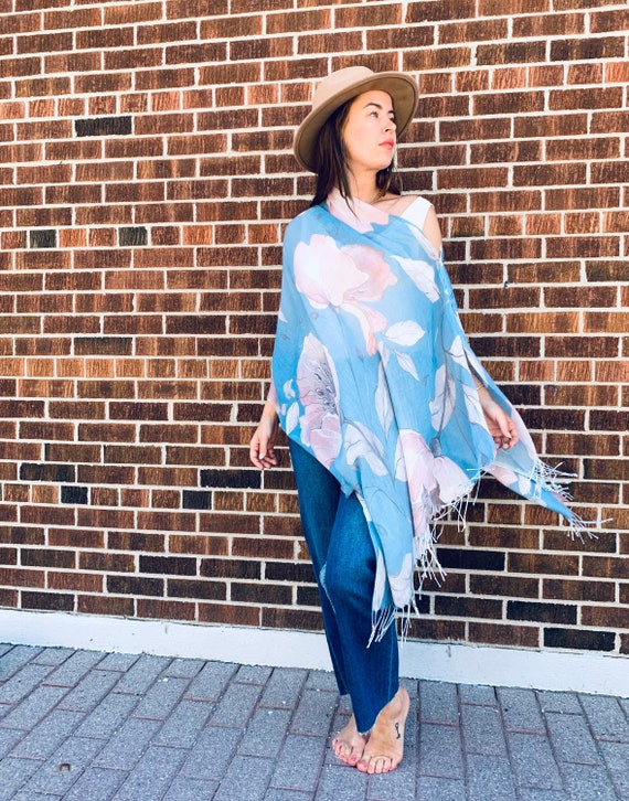 Light Airy Floral Patterned Wrap Tops Light Airy Floral Patterned Wrap Tops