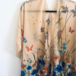 Boho Butterfly Kimono: Sheer Festival Duster, Bridal Cover-Up