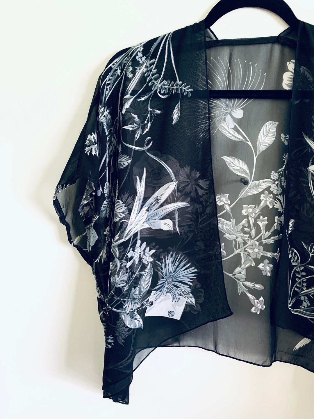 floral sheer kimono coverup main image 1