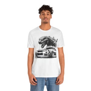 Godzilla Nissan R32 GT-R JDM Unisex Tee for Car Enthusiasts, Car Guys, Car Girls, Short Sleeve Shirt