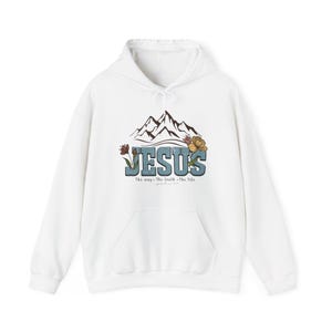 Religious Christian Jesus Hoodie, John 14:6 Bible Verse, Christian Sweatshirt, Religious Hooded Sweatshirt, Unisex Christian Hoodie,
