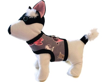 Cotton & Fleece Harness Vest for Small Dogs