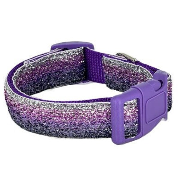 Ombré Purple Rain Glitter Dog Collar