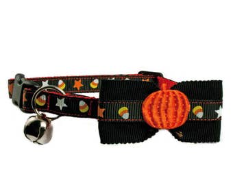 Collare per gatti di Halloween da 3/8" (circa 10 mm), collare nero