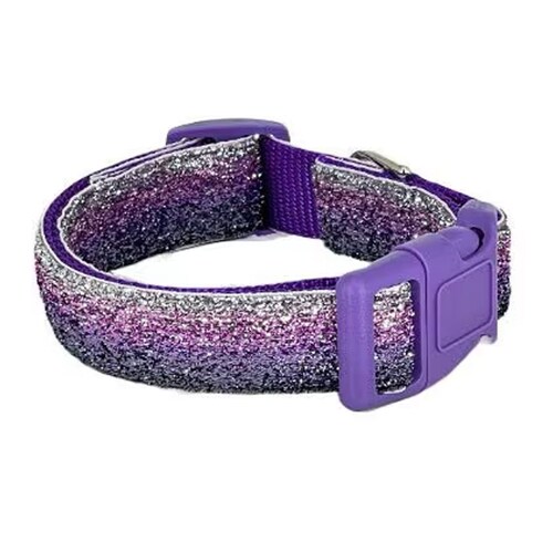 Collar para perro con purpurina Ombré Purple Rain