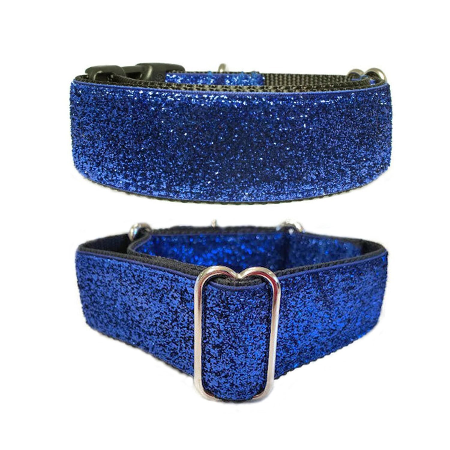 Blue Glitter Dog Collar-Bloomingtails Dog Boutique