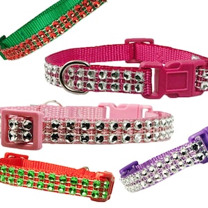 Rhinestone 3/8&quot; Dog Bling Collar