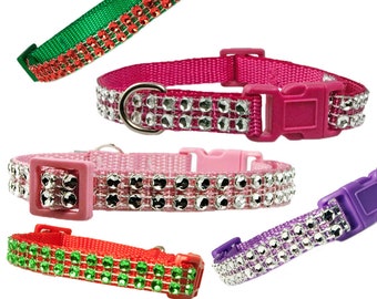 Rhinestone 3/8" Dog Bling Collar