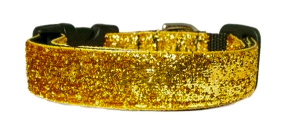 Gold glitter dog collar Clearance