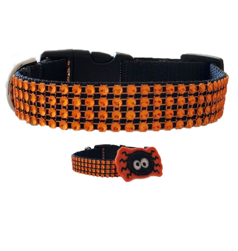 Halloween Bling Rhinestone Dog Collar