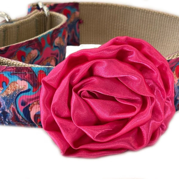 Satin Rosette Dog Collar Accessory - ADD-ON