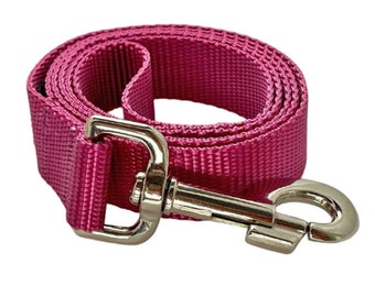 Nylon Webbing 3/4" or 1" Dog Leash: Heavy Duty, 21+ Colors