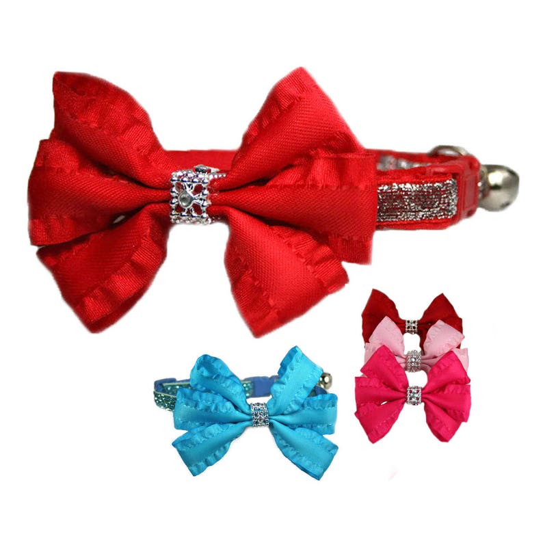 Swank BELLA BOW Small Dog or Cat Collar Accessory image 1