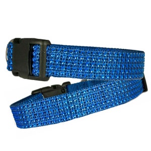 Royal Blue Rhinestone 5/8&quot; - 1.5&quot; Bling Dog Collar