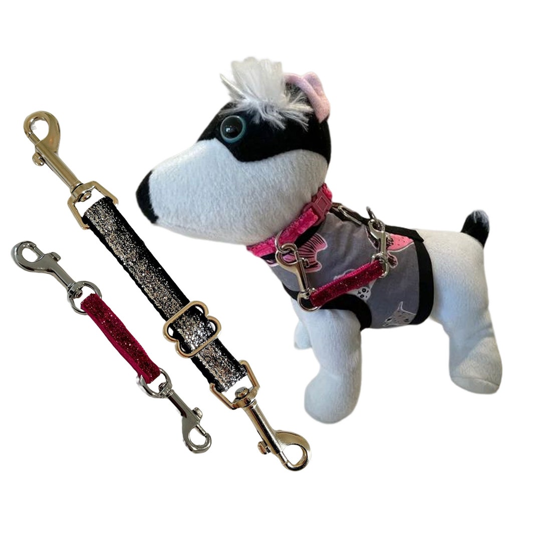 Glitter Collar to Harness Safety Collar Clip Backup Safety Clip Bling