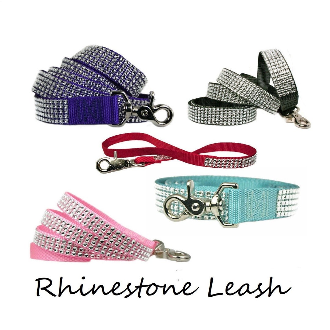Rhinestone Dog Leash Bling Dog Leash Many Colors Etsy
