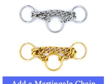 Collar de perro con cadena y martingale mejorado