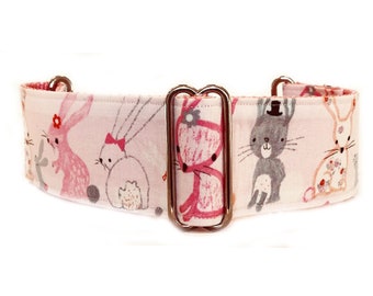 Easter Bunnies 1.5" or 2" Pink Dog Collar