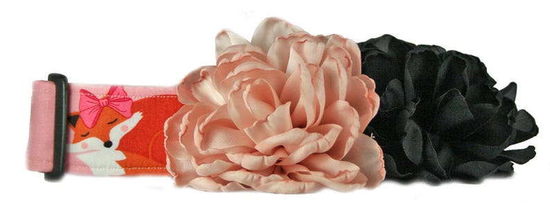 Ruffled 4 Chiffon Flower Dog Collar Accessory