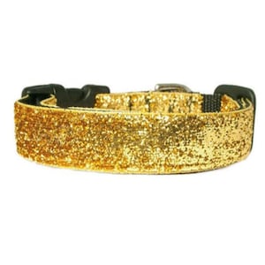 STAR POWER Gold Glitter Collar | Gold Bling Dog Collar