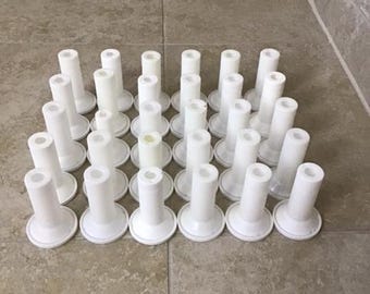 Crafters’ Delight: Set of 30 Empty Plastic Thread Spools for DIY ...