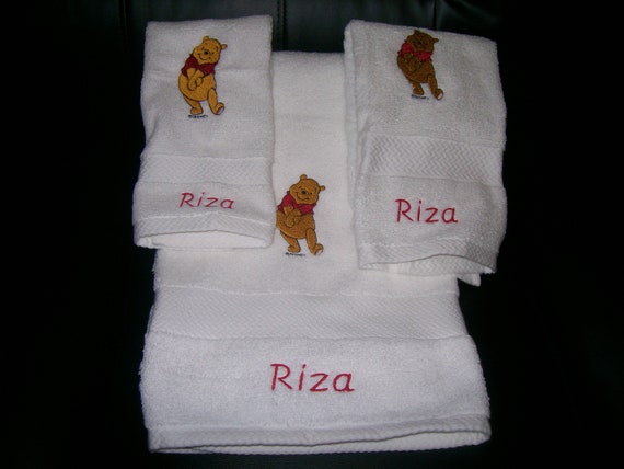 3PC PERSONALISED BABY HOODED TOWEL SET