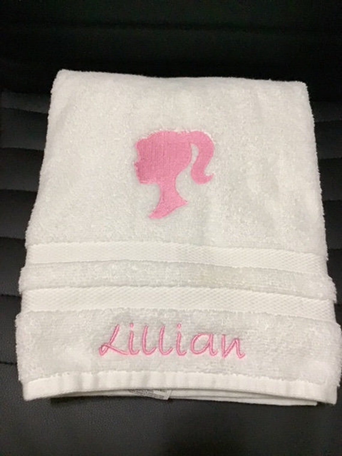 Barbie 3 Piece Embroidered Bath Towel Set Personalized Etsy