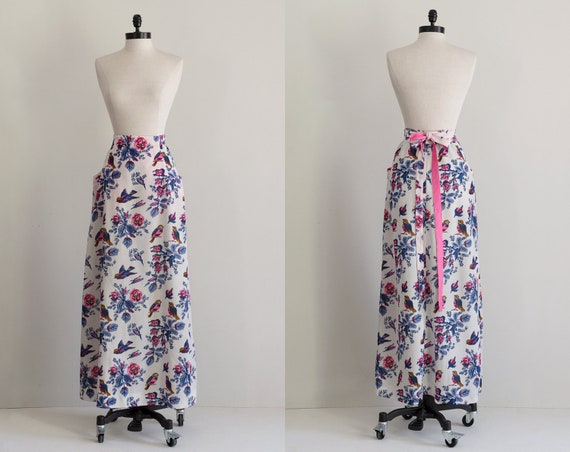 Deadstock Vintage Maxi Skirt | 70s Skirt With Bird