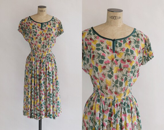 50s floral dress