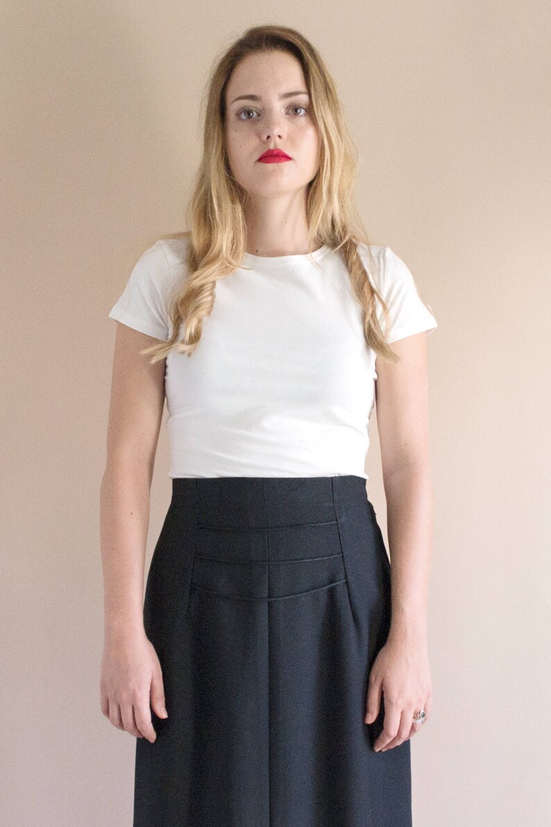 Tassel Skirt Long Black Skirt Black Lace Up Skirt Straight Maxi Skirt Vintage Maxi Skirt