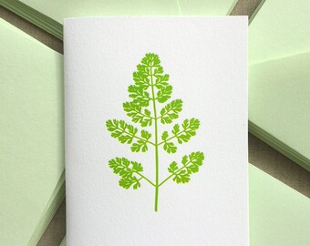 Parsley Sprig Letterpress Card Set