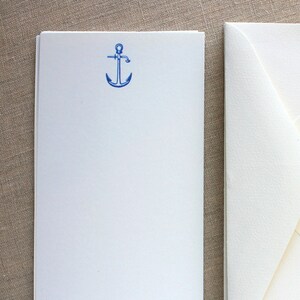 Flat Card Set with Letterpress Anchor (vertical)