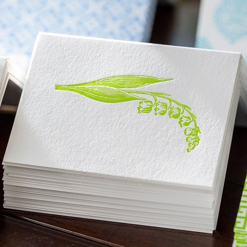 letterpress printed card Eco friendly Hello beautiful