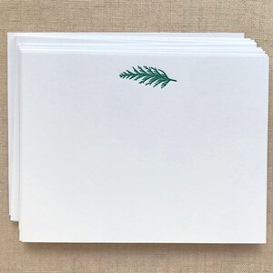 Flat Card Set with Letterpress Cedar Pine